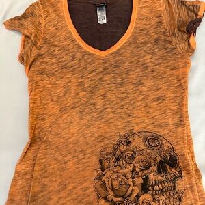 Women’s orange Harley top